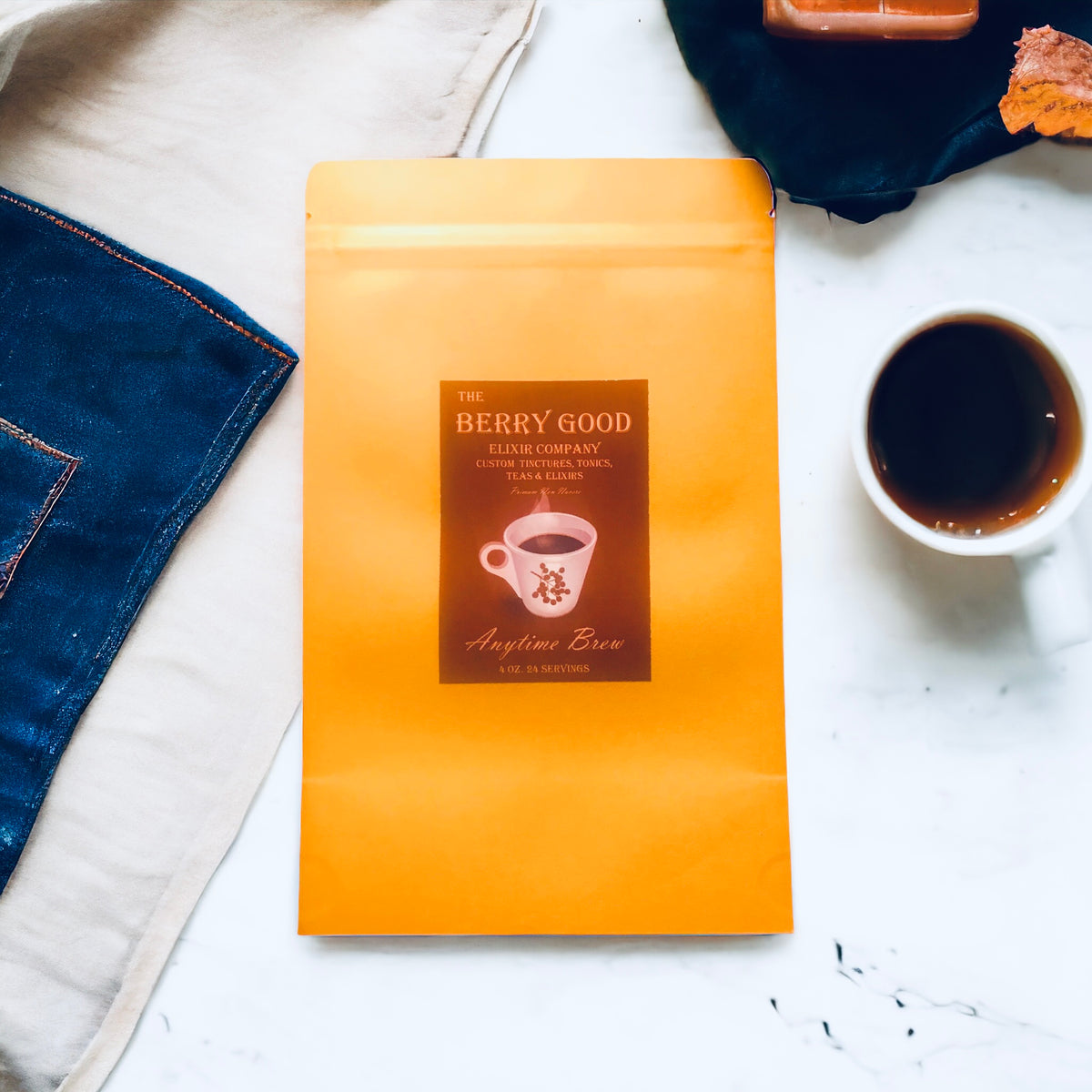 Anytime Brew – Caffeine-Free Chicory & Carob Blend, 4 oz