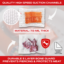 Load image into Gallery viewer, Vacuum Sealer Roll (8-inch) - Textured on Both Sides, 7.5 Mil Thickness