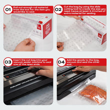 Load image into Gallery viewer, Vacuum Sealer Roll - 8 in x 150 ft, Textured on Both Sides, 7.5 Mil Thickness