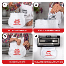 Load image into Gallery viewer, 24oz Mylar Bags - 50 Count   7.5 mil per side (≈15 mil total)