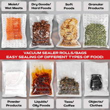 Load image into Gallery viewer, 100 Count 6x9 Vacuum Sealer Bags - Textured on Both Sides, 7.5 Mil Thickness