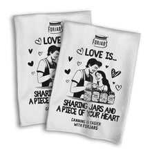 Load image into Gallery viewer, Waffle Towels – White with Printed Patterns (2-Pack)