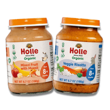 Load image into Gallery viewer, Sweet &amp; Savory Jars Bundle: Mixed Fruit w/ Muesli Jars, Veggie Risotto Jars