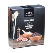 Load image into Gallery viewer, Himalayan Pink Salt Coarse &amp; Organic Black Tellicherry Peppercorns Combo Pack