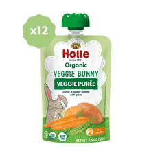 Load image into Gallery viewer, Holle Baby Food Pouches - Organic Veggie Puree - Veggie Bunny