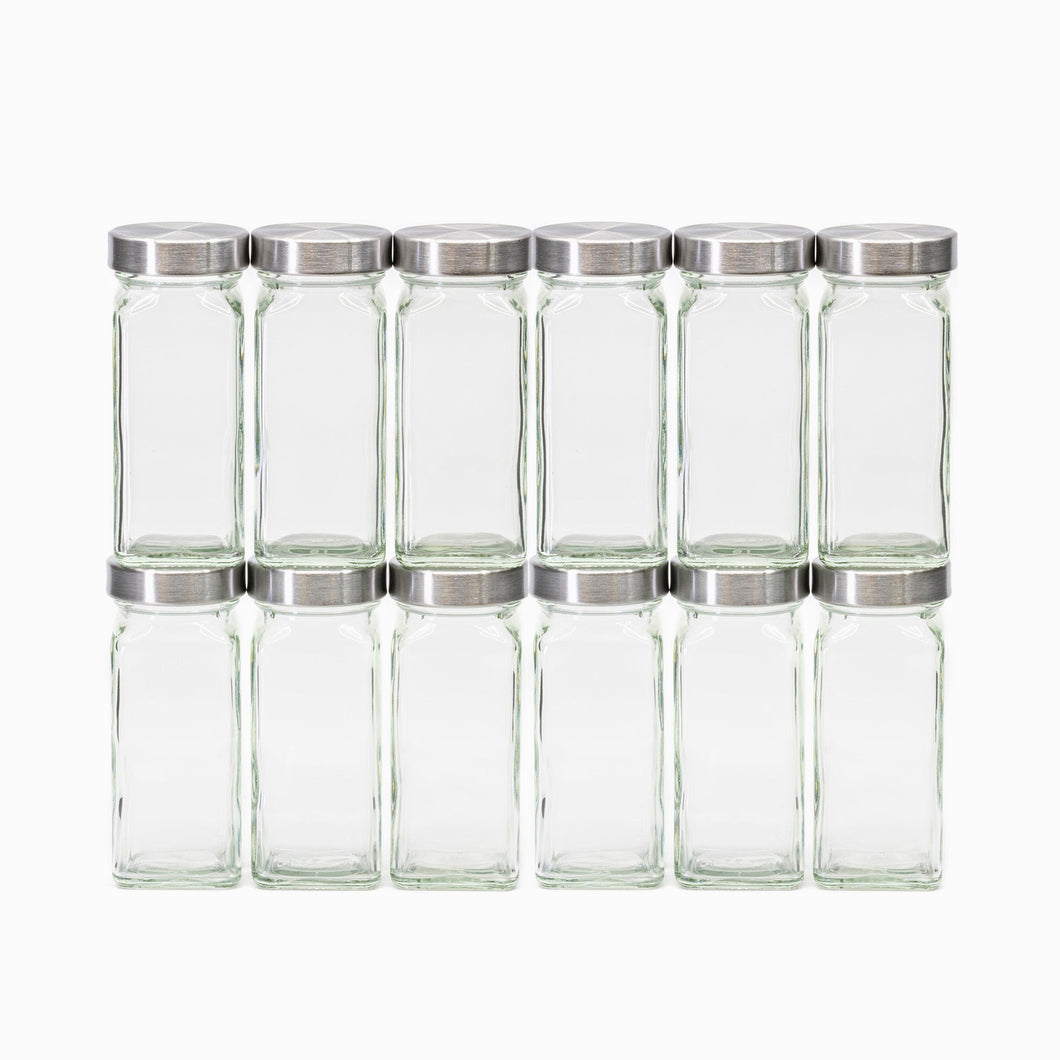 12 Pack - Empty French Glass Jars