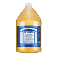 Load image into Gallery viewer, Dr. Bronner&#39;s - Pure-Castile Liquid Soap (Peppermint, 1 Gallon) - Made with Organic Oils, 18-in-1 Uses: Face, Body, Hair, Laundry, Pets and Dishes, Concentrated, Vegan, Non-GMO