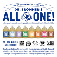Load image into Gallery viewer, Dr. Bronner&#39;s - Pure-Castile Liquid Soap (Eucalyptus, 1 Gallon) - Made with Organic Oils, 18-in-1 Uses: Face, Body, Hair, Laundry, Pets and Dishes, Concentrated, Vegan, Non-GMO