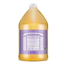 Load image into Gallery viewer, Dr. Bronner&#39;s - Pure-Castile Liquid Soap (Lavender, 1 Gallon) - Made with Organic Oils, 18-in-1 Uses: Face, Body, Hair, Laundry, Pets and Dishes, Concentrated, Vegan, Non-GMO