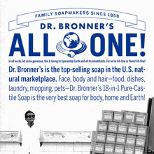 Load image into Gallery viewer, Dr. Bronner&#39;s - Pure-Castile Liquid Soap (Peppermint, 1 Gallon) - Made with Organic Oils, 18-in-1 Uses: Face, Body, Hair, Laundry, Pets and Dishes, Concentrated, Vegan, Non-GMO