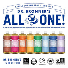 Load image into Gallery viewer, Dr. Bronner&#39;s - Pure-Castile Liquid Soap (Almond, 1 Gallon) - Made with Organic Oils, 18-in-1 Uses: Face, Body, Hair, Laundry, Pets and Dishes, Concentrated, Vegan, Non-GMO