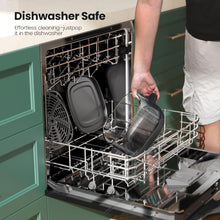 Load image into Gallery viewer, Kismile 5-in-1 Portable Glass Air Fryer, 2.6QT &amp; 4.7QT Dual Glass Containers with Lids, 85% Less Oil, Compact Smart Air Fryer Oven for Deep Roast, Crisp, Keep Warm – Freezer &amp; Dishwasher Safe