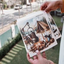 Load image into Gallery viewer, Eco-Friendly Swedish Dishcloths - Tent and Coffee Set of 3 (Paper Towel Replacements)