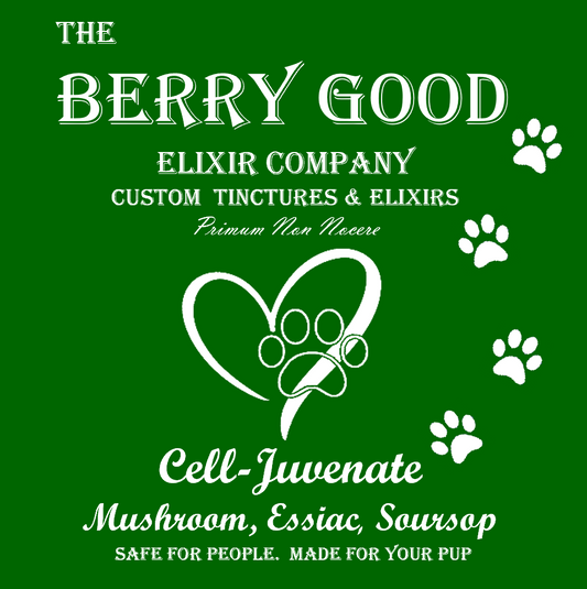 Cell-Juvenate Mushroom, Soursop, Essiac chew for dogs