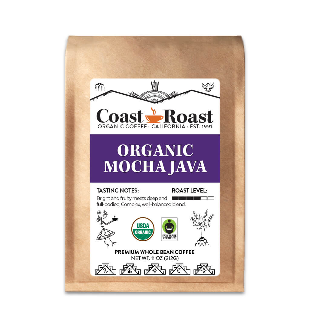 Organic Mocha Java Whole Bean Coffee Blend
