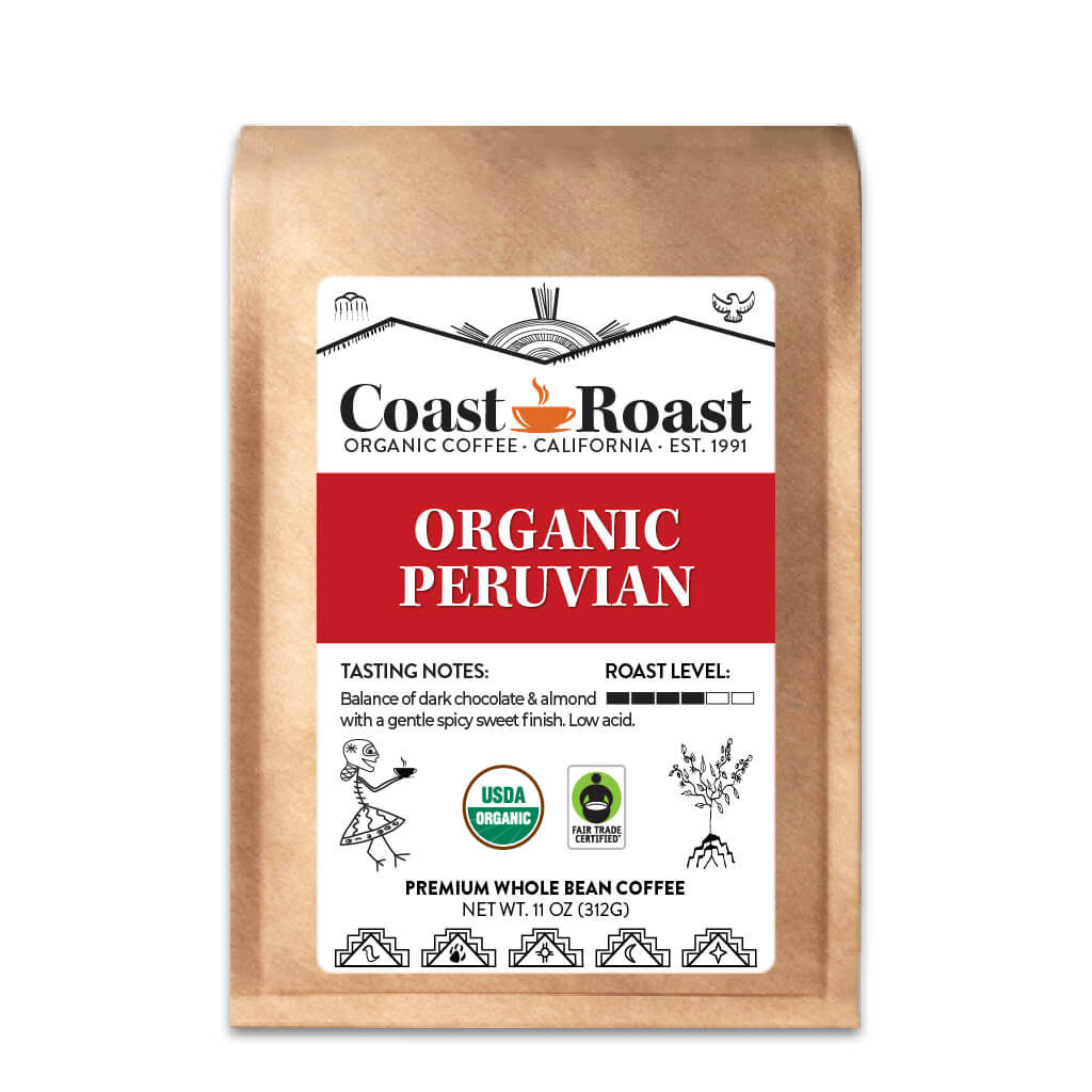 Organic Peruvian Whole Bean Coffee Single Origin