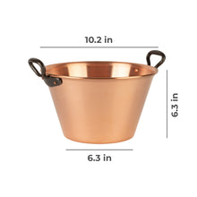 Load image into Gallery viewer, Copper jam pot with cast iron handles, 4.2 qt