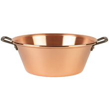 Load image into Gallery viewer, Copper jam pot with cast iron handles, 12.5 qt