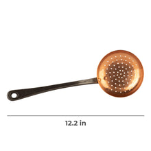 Load image into Gallery viewer, Copper skimmer with cast iron handle