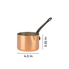 Load image into Gallery viewer, Copper saucière with tin coating and pouring spout, 0.7 qt