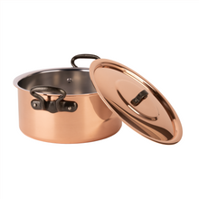Load image into Gallery viewer, Tinned copper stock pot with lid