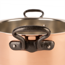 Load image into Gallery viewer, Tinned copper stock pot with lid