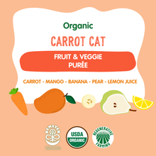 Load image into Gallery viewer, Holle Baby Food Pouches - Organic Fruit &amp; Veggie Puree - Carrot Cat