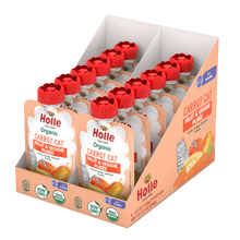 Load image into Gallery viewer, Holle Baby Food Pouches - Organic Fruit &amp; Veggie Puree - Carrot Cat