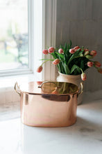 Load image into Gallery viewer, Copper Bread Box with Brass Handles