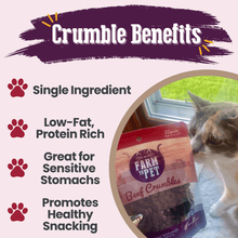 Load image into Gallery viewer, Beef Crumbles Cat Treats | High Protein Treats for Cats