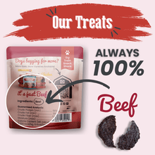 Load image into Gallery viewer, Beef Chips Snack Pack Bundles | Dog Treats for Training &amp; Travel