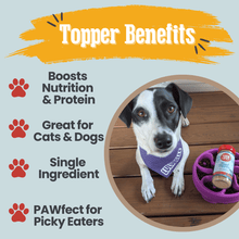 Load image into Gallery viewer, Treat Topper Fish Dog Food Topper | Low-Fat Meal Topper for Pets