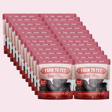 Load image into Gallery viewer, Beef Chips Snack Pack Bundles | Dog Treats for Training &amp; Travel