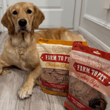Load image into Gallery viewer, Turkey &amp; Chicken Chip Dog Treat Duo | Single-Ingredient Poultry Treats for Dogs