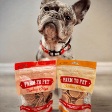 Load image into Gallery viewer, Turkey &amp; Chicken Chip Dog Treat Duo | Single-Ingredient Poultry Treats for Dogs