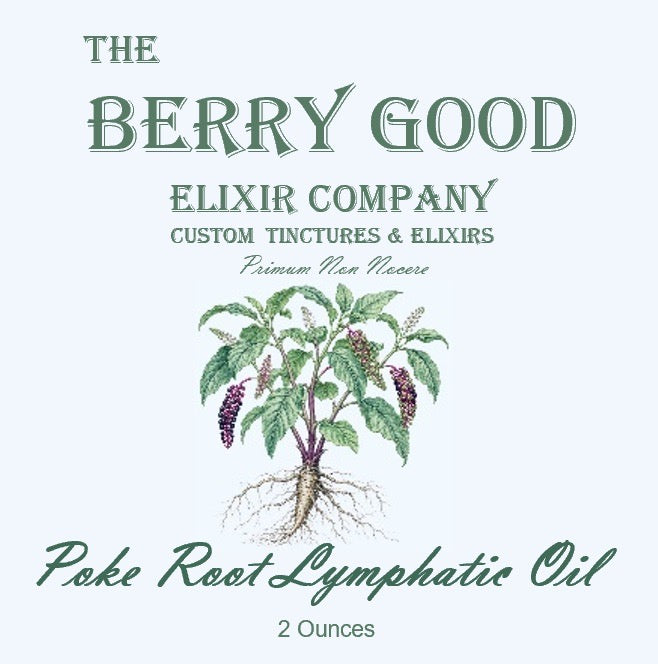 Poke Root Lymphatic Oil (2 oz) — Organic Herbal-Infused Massage Oil