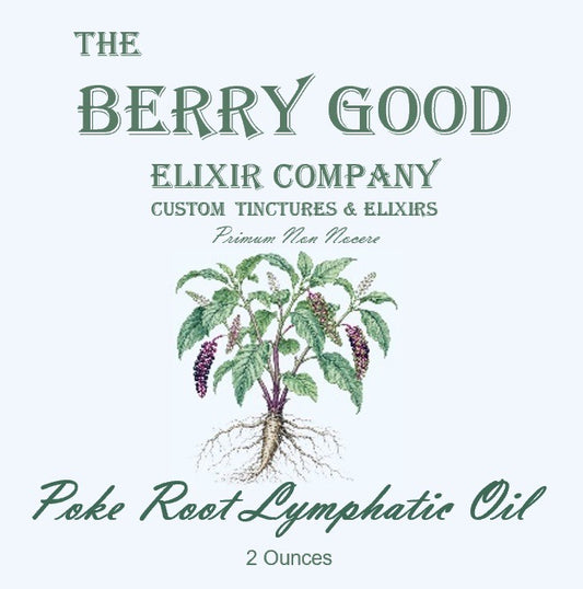 Poke Root Lymphatic Oil (2 oz) — Organic Herbal-Infused Massage Oil