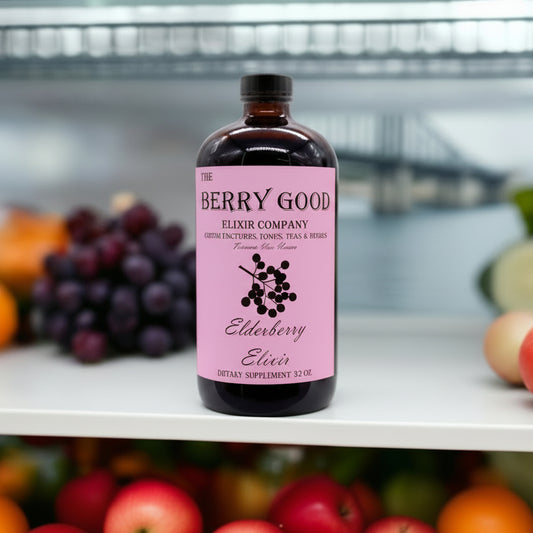 Elderberry Elixir (Alcohol-Free) + Eastern White Pine | Berry Good