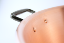 Load image into Gallery viewer, Copper jam pot with cast iron handles, 12.5 qt