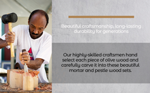 Load image into Gallery viewer, Olive Wood Rustic Mortar and Pestle | Kitchen [Wood] | Kitchen + Metal