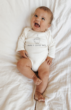 Load image into Gallery viewer, Mama&#39;s Coffee Date Organic Bodysuit Long Sleeve