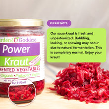 Load image into Gallery viewer, Organic Raw Fermented Sauerkraut with Live Probiotics - 100% Vegan, 64 oz