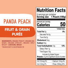 Load image into Gallery viewer, Holle Baby Food Pouches - Organic Fruit &amp; Grain Puree -  Panda Peach