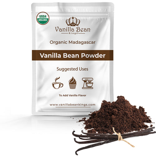Organic Vanilla Bean Powder - Pure Ground Madagascar Vanilla Powder