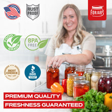 Load image into Gallery viewer, 12 Regular Mouth + 12 Wide Mouth Canning Lids and Rings Set of 24