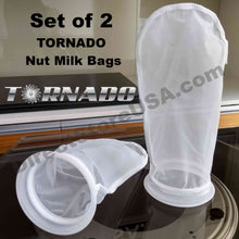 Load image into Gallery viewer, Set of 2 TORNADO Nut Milk Bags (200 micron) - the Next Evolution of Strainer Bags (2 PACK)