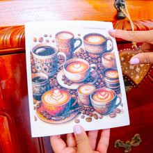 Load image into Gallery viewer, Eco-Friendly Swedish Dishcloths - Coffee and Beans Set of 3 (Paper Towel Replacements)
