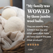 Load image into Gallery viewer, Jumbo Wool Dryer Balls ( 3 pack )