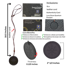 Load image into Gallery viewer, Lava Stone Quantum Defense Pendant 42 MM
