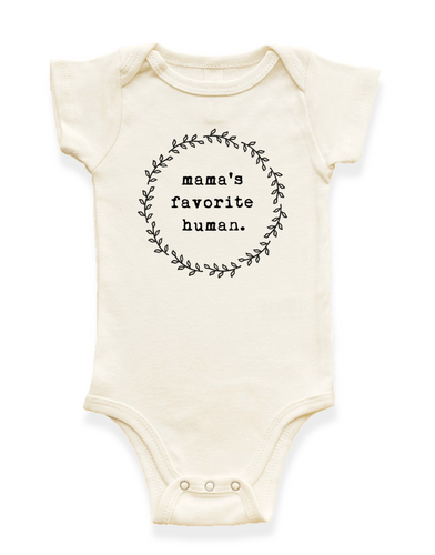 Mama's Favorite Human Organic Baby Bodysuit